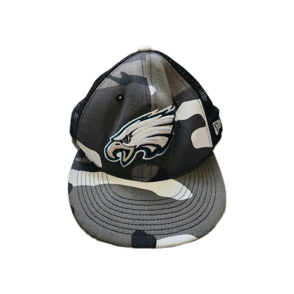 New Era Philadelphia Eagles Camo Trucker Hat Youth 9FIFTY Snapback NFL Cap GUC